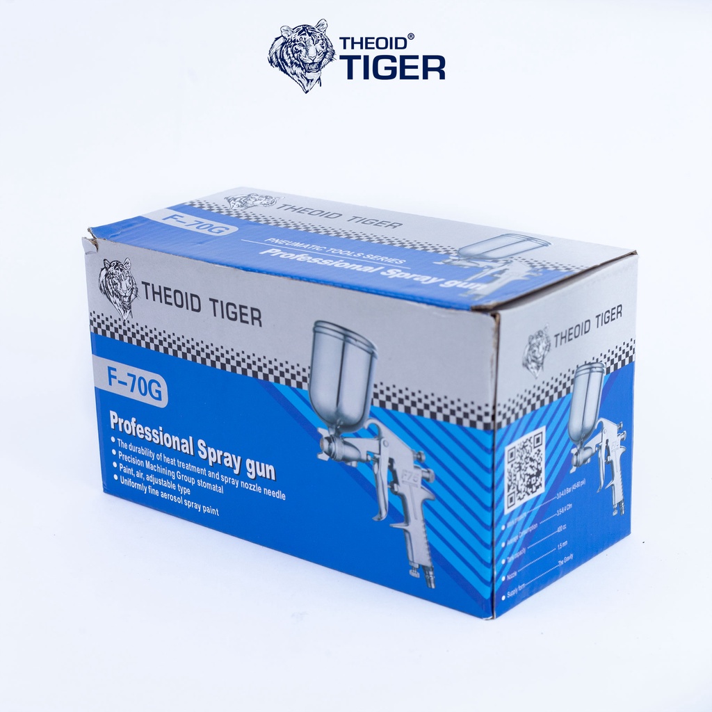 Súng Phun Sơn Khí Nén F-70G Theoid Tiger sử dụng cho Máy Phun Sơn - Bảo Hành 12 tháng - 1 đổi 1