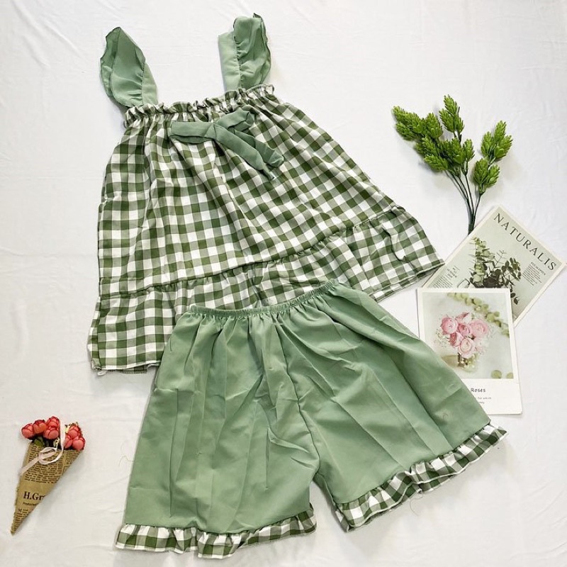 Đồ bộ mặc nhà freesize từ 40-45kg , đồ bộ cho nữ, cho bé gái lớn vải mềm - B06