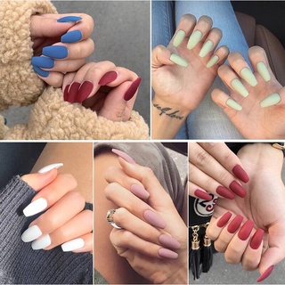 Set of 24 Fashion Colorful False Nails