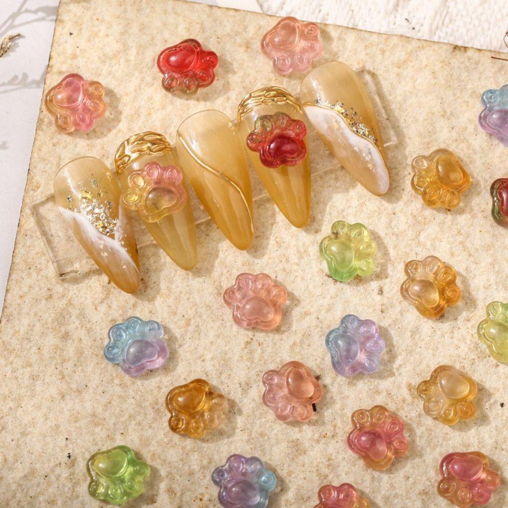 Vật Liệu Resin Màu Gradient Đính Đá Trang Trí Móng Tay DIY