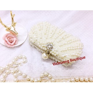 Clutch cầm tay ngọc trai
