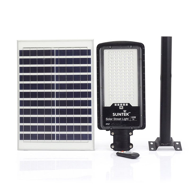 Đèn Đường Năng Lượng Mặt Trời SUNTEK LED Solar Street Light S2 120W - Hàng Chính Hãng - Bảo hành 3 năm 1 đổi 1