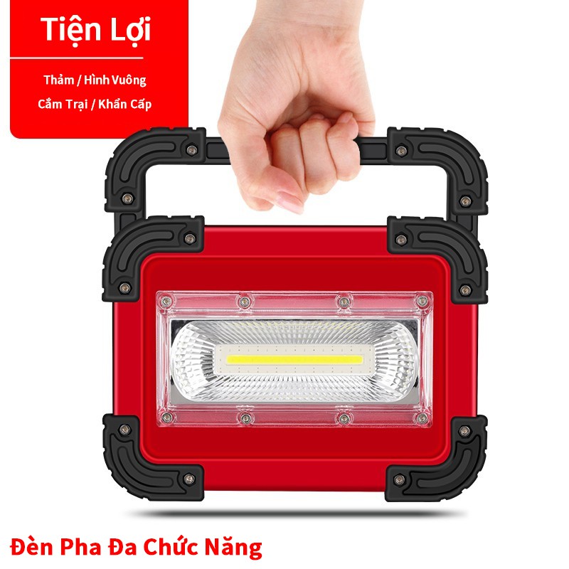 Portable rechargeable LEDCOB work light with side light