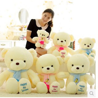 Gấu Teddy Nhồi Bông Mặc Khăn Choàng Xinh Xắn