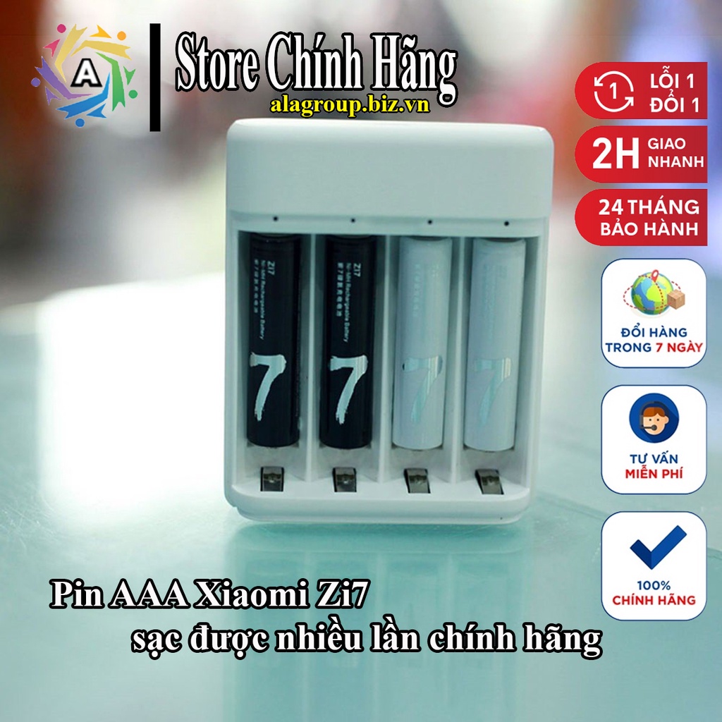 Pin AAA Xiaomi Zi7 sạc được nhiều lần chính hãng - Ala Group