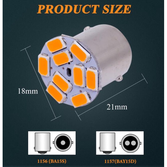 Set 50 bóng đèn LED KEVANLY 12V/24V thích hợp làm đèn rẽ