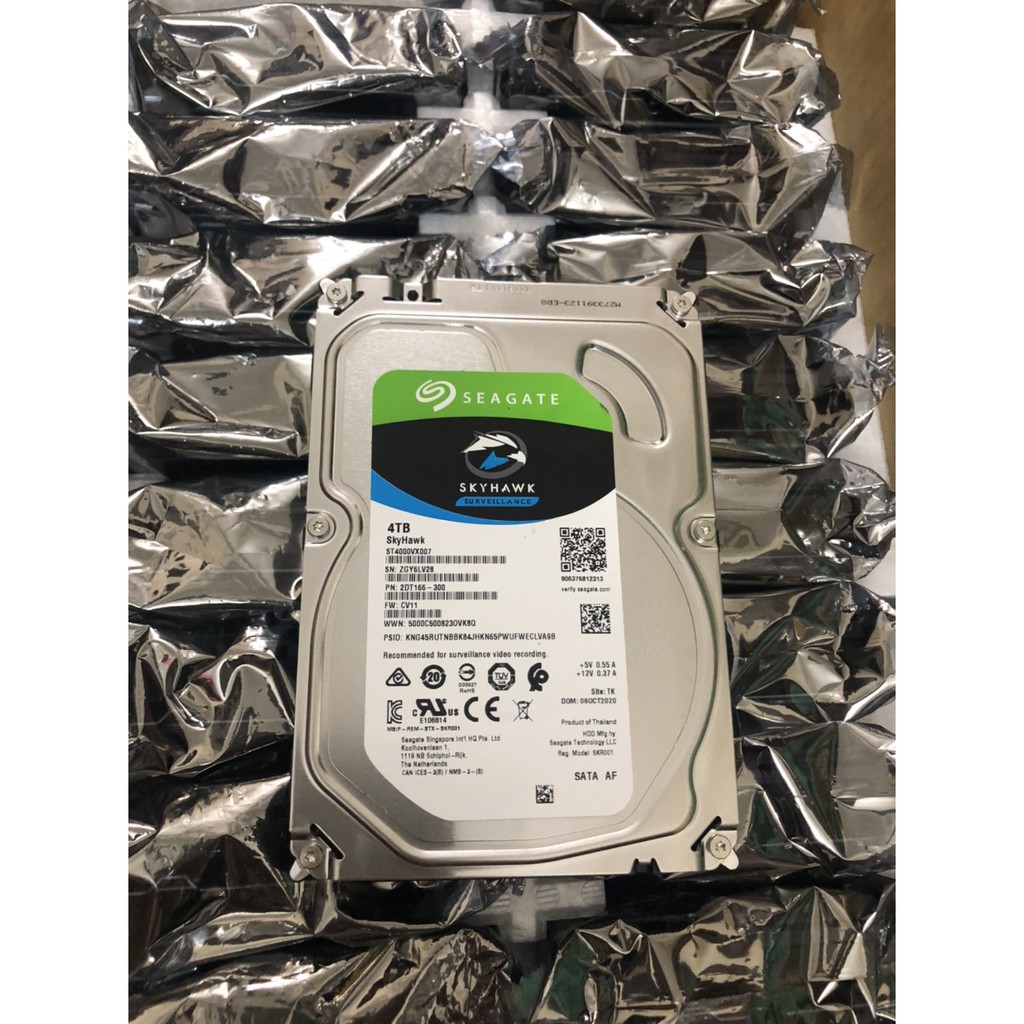 Ổ Cứng HDD Seagate SkyHawk 4TB 3.5 inch 64MB Cache SATA3 6.0Gb/s ST4000VX007 (Phiên bản mới)