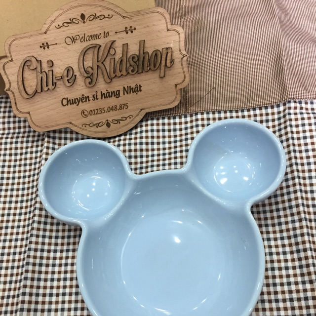 Bát Gốm sứ Mickey xanh