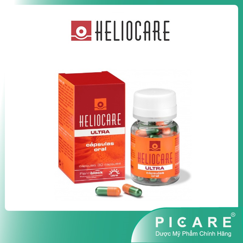 [Mã 77FMCGSALE giảm 8% đơn 500K] Viên uống chống nắng Heliocare Ultra Oral Capsules 30 viên [ Mẫu mới ]