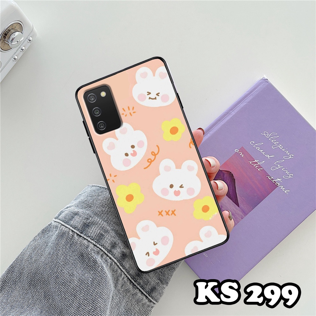 Ốp lưng Samsung A31 - Samsung A51 - Samsung A71 - Ốp in hình Gấu&amp;Thỏ siêu xinh - Lưng nhám viền TPU chống trầy xước