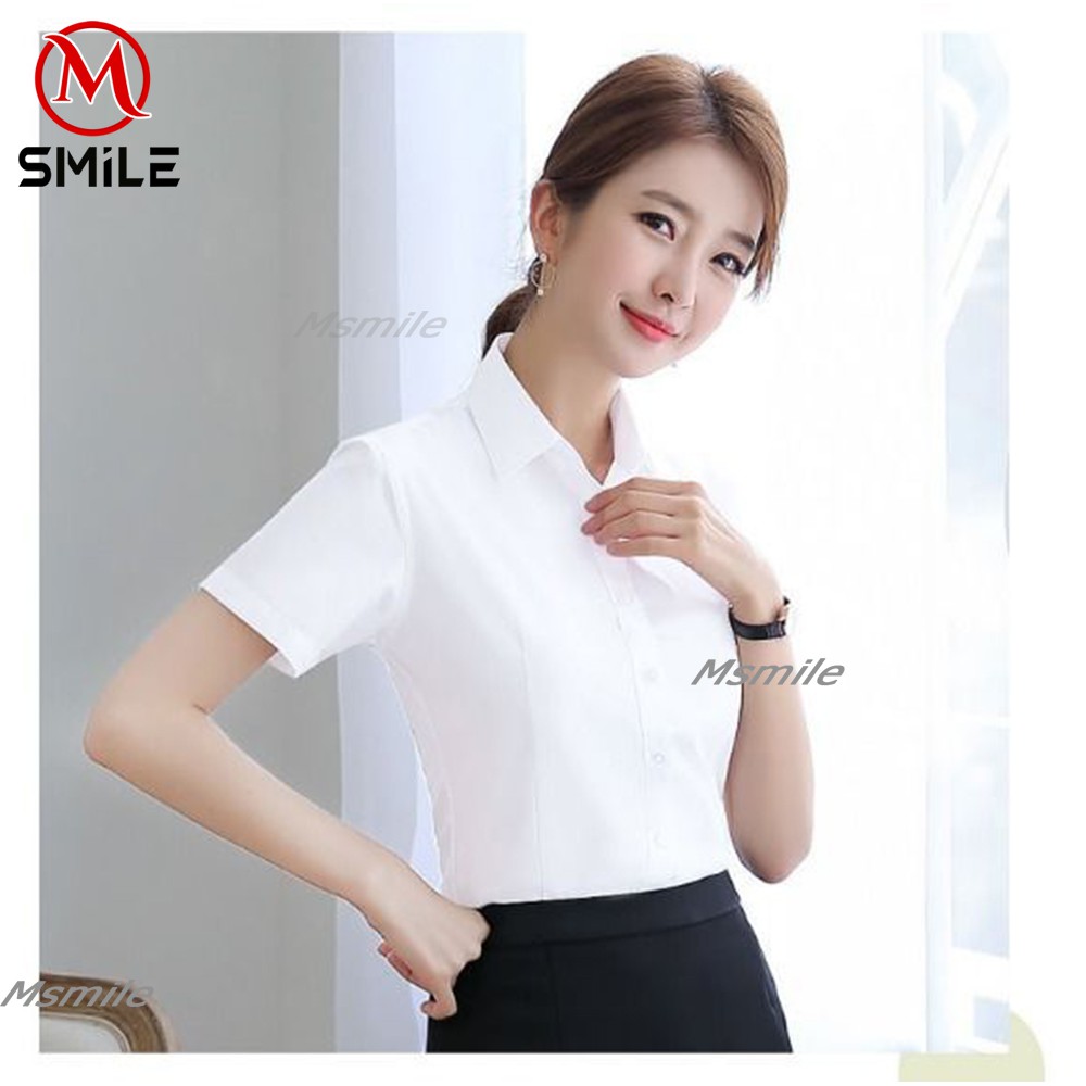 Áo Sơ Mi Nữ Công Sở tay ngắn Áo Trắng Nữ công sở cao cấp đẹp xinh [ao so mi nu] -MSA72 | BigBuy360 - bigbuy360.vn