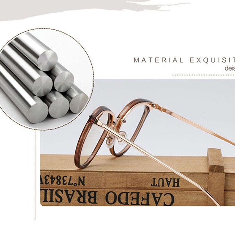 Mắt Kính Gọng Kim Loại Tròn Oversize Chống Bức Xạ / Ánh Sáng Xanh Thời Trang Cho Nữ