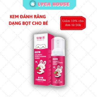 Kem đánh răng cho bé dạng bọt nuốt được vị dâu, cam chống sâu răng an toàn trẻ em