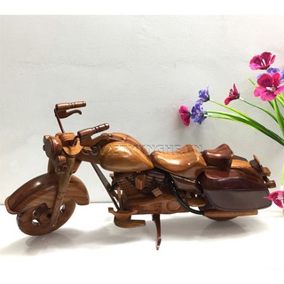Mô Hình Xe Gỗ Motor Harley Davidson Road King -Gỗ Thông Nhập Khẩu - Khay gỗ trang trí món ăn-Khay gỗ trang trí món sushi
