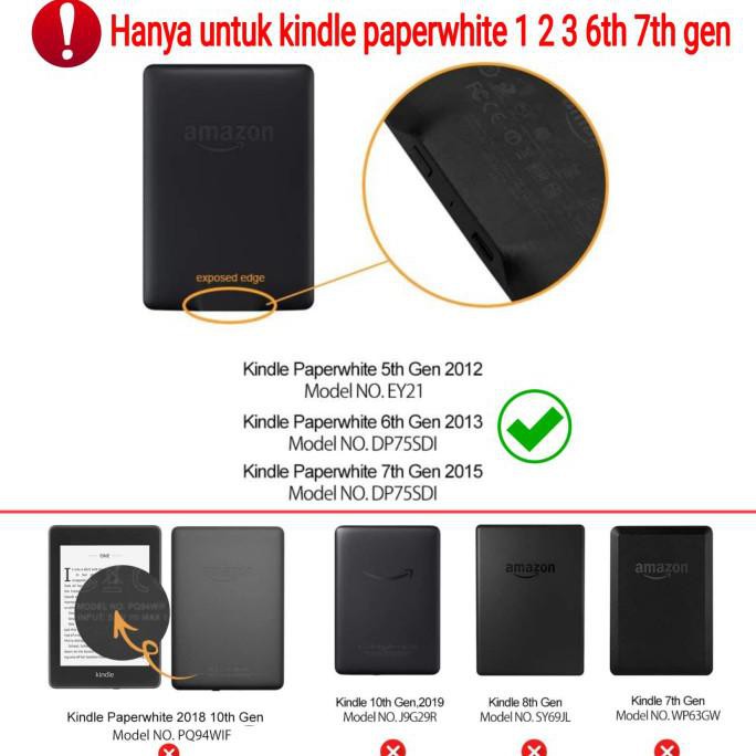 Ốp Lưng Bảo Vệ Cho Kindle Paperwhite 1 2 3 6th 7th Kèm Miếng Dán Màn Hình