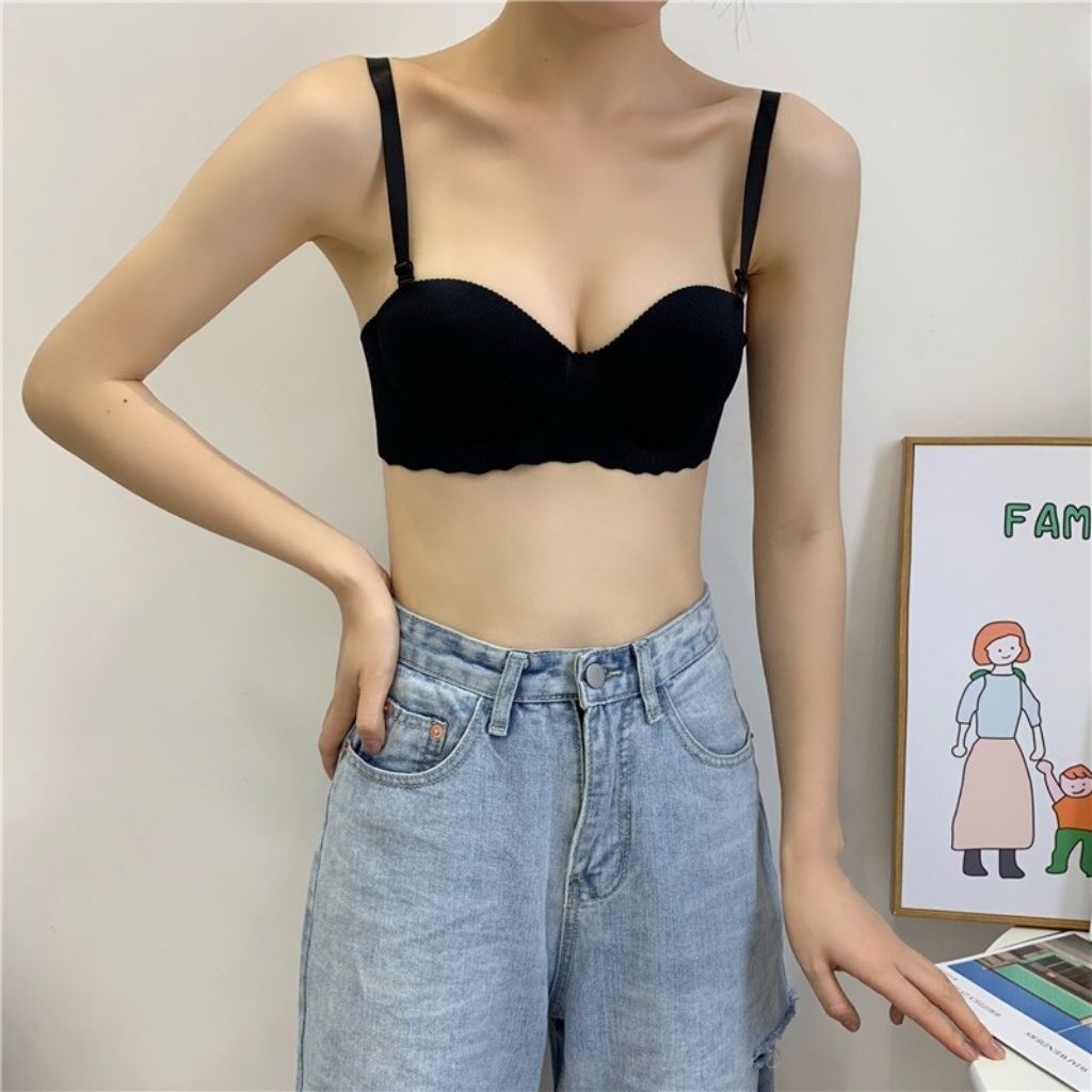 Áo ngực nữ không gọng su không dây đệm dày, áo lót nâng ngực quyến rủ JOCOSI A489