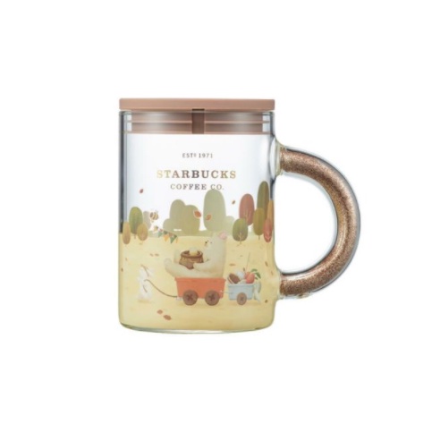 STARBUCKS Bình nước thủy tinh 215ml có tay cầm tiện dụng