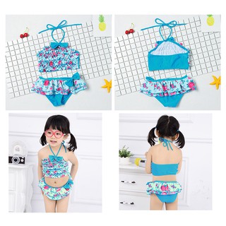 đồ bơi hai mảnh dễ thương cho bé gái 8-20kg- màu đỏ