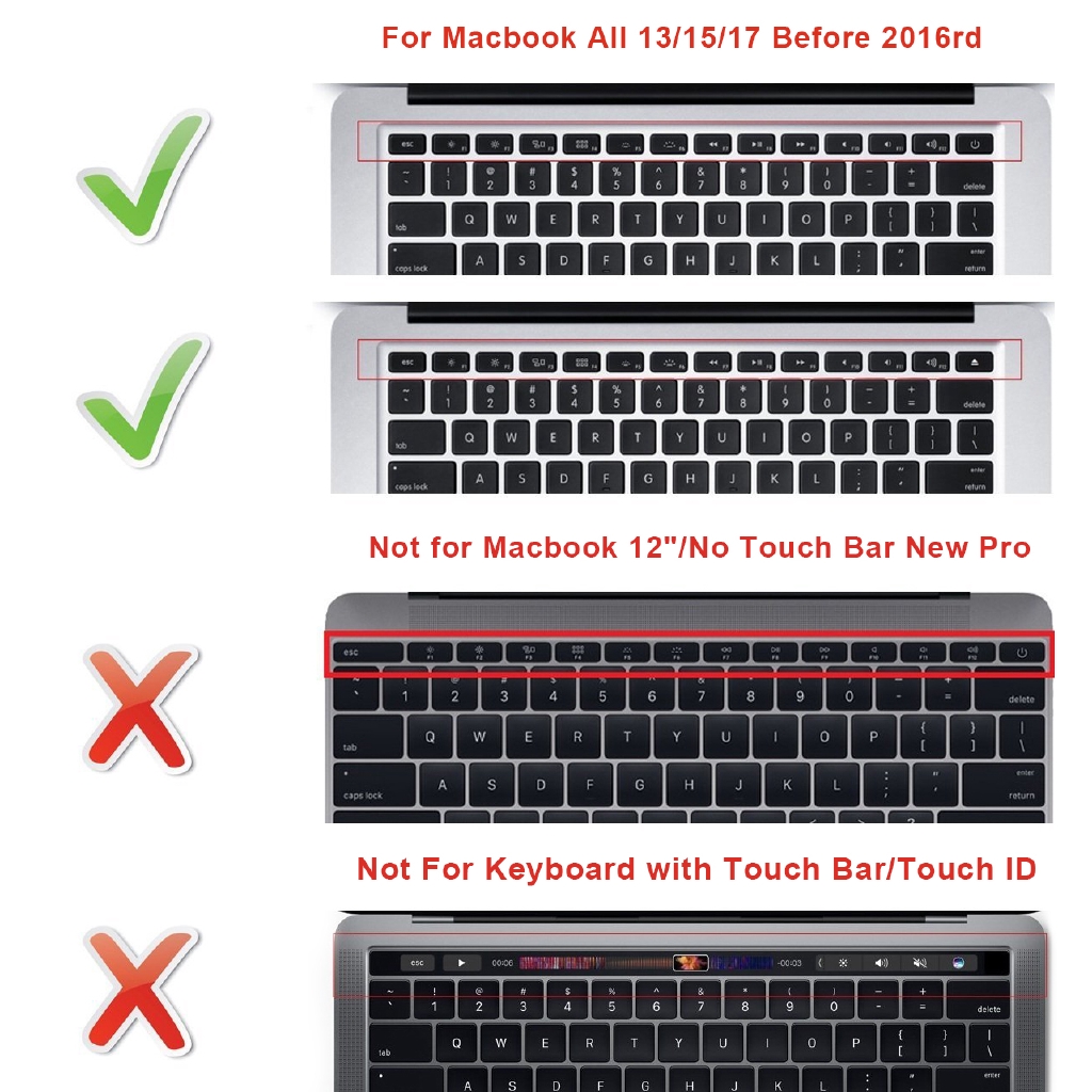 Ốp bàn phím silicone màu cầu vồng chống bụi cho Apple MacBook Air Pro Retina 13 &quot; 15 &quot; 17 &quot;