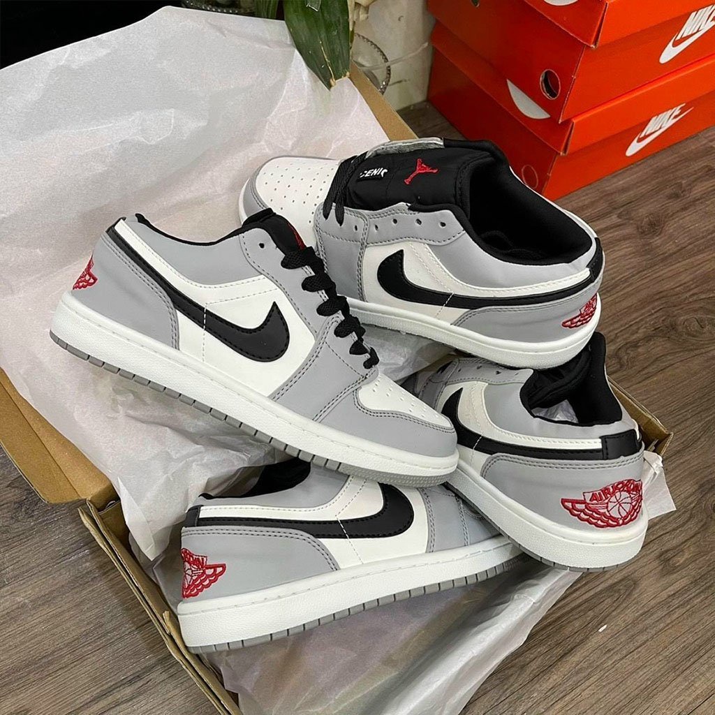 Giày Sneaker Nam Nữ Nike Jordan 1 Low, Jd1 Cổ Thấp Smoke Xám Thoáng Khí | WebRaoVat - webraovat.net.vn