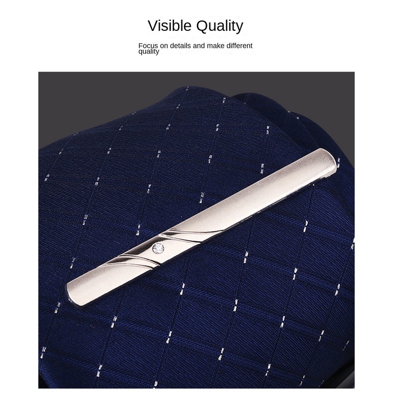 Kẹp Cà Vạt Màu Vàng/Bạc Đơn Giản Phong Cách Hàn Quốc Thời Trang Cho Nam Và Nữ