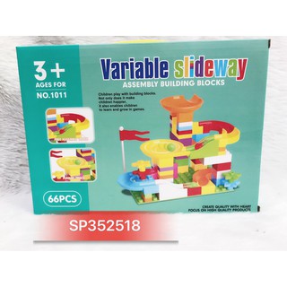 Đồ chơi logo ráp cầu trượt banh 66m, 1011a
