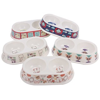 Bát ăn đôi cho chó mèo bằng nhựa BOBO