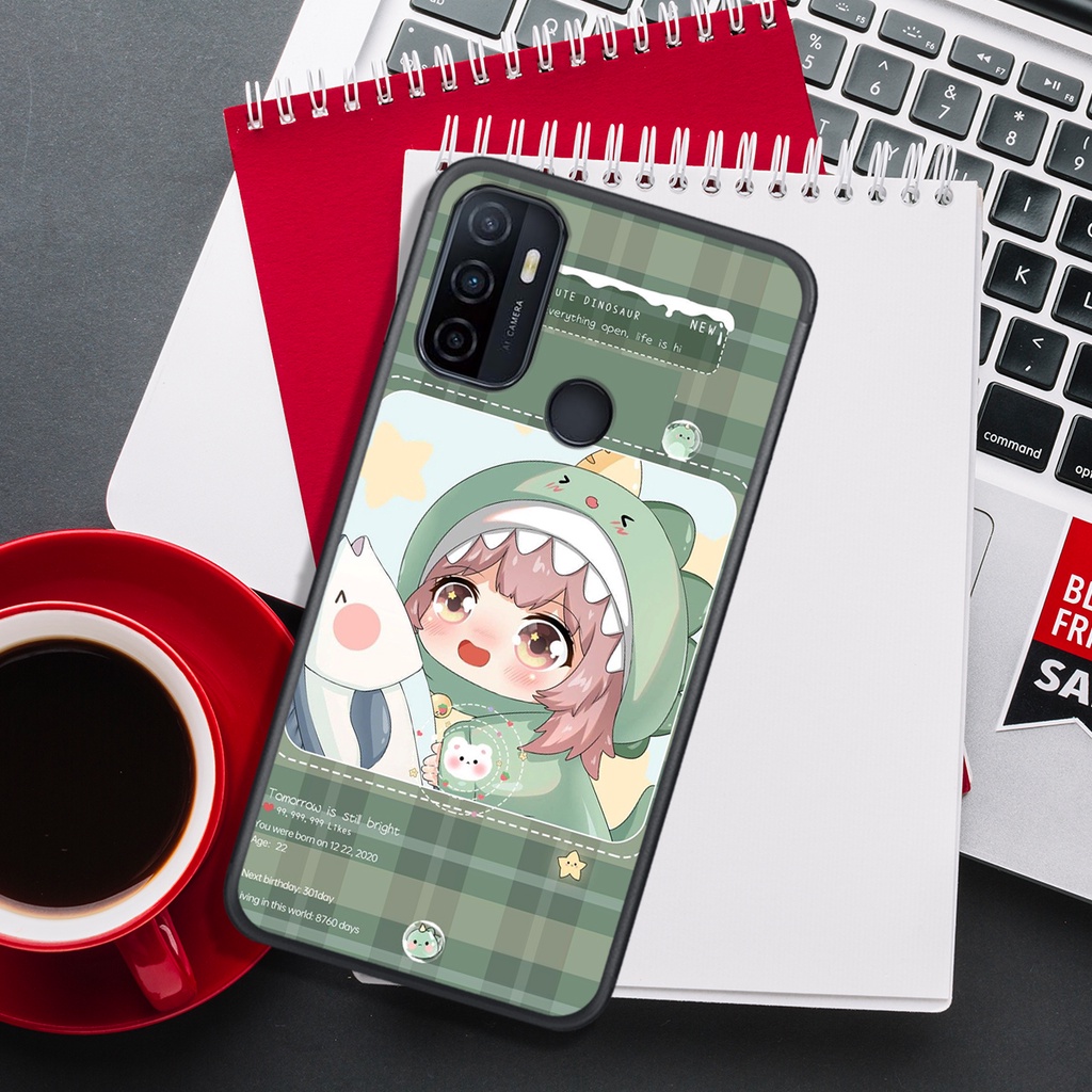 [HOT]ỐP OPPO A15 - A52 - A53 - A92 , IN HÌNH KHỦNG LONG CHIBI SIÊU DỄ THƯƠNG.