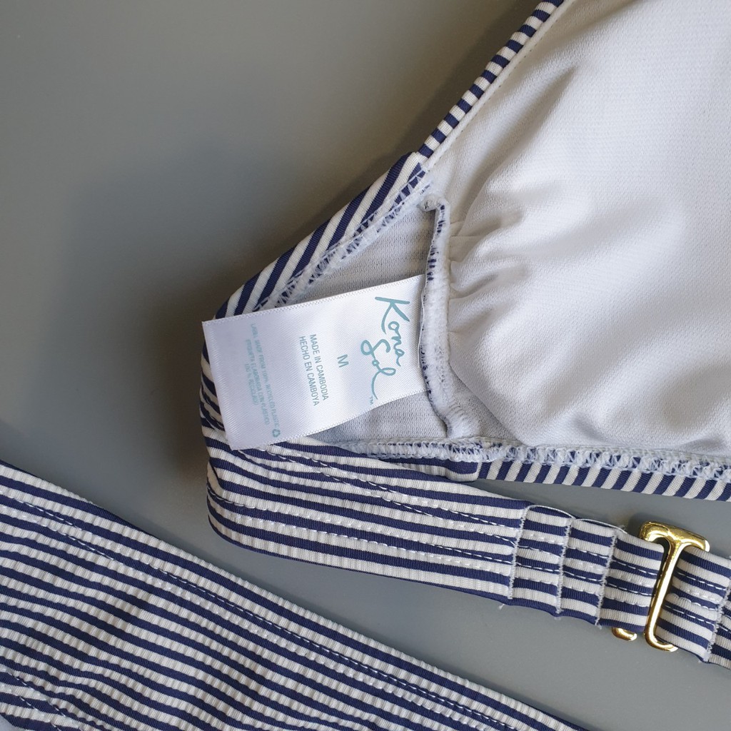 Bộ bơi hai mảnh sọc ngang Kona Sol xuất khẩu Mỹ