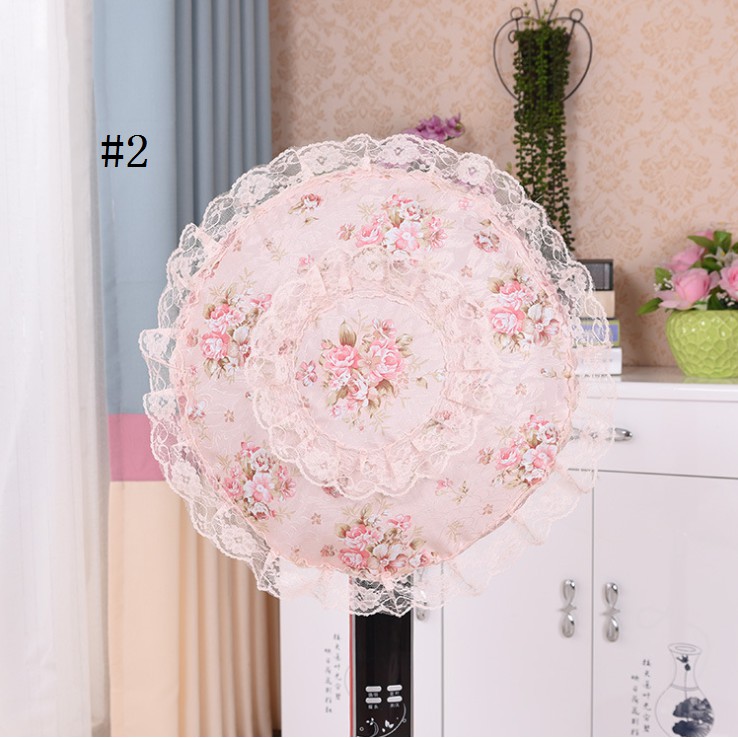 Vỏ bọc quạt XIAODUOJIAJU bằng ren hoa sang trọng chống bụi