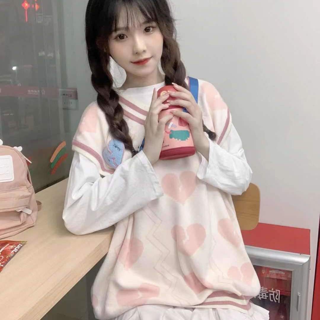 Set Áo Sơ Mi Dài Tay + Áo Khoác Len Không Tay Cổ Chữ V Thời Trang Cho Nữ | BigBuy360 - bigbuy360.vn