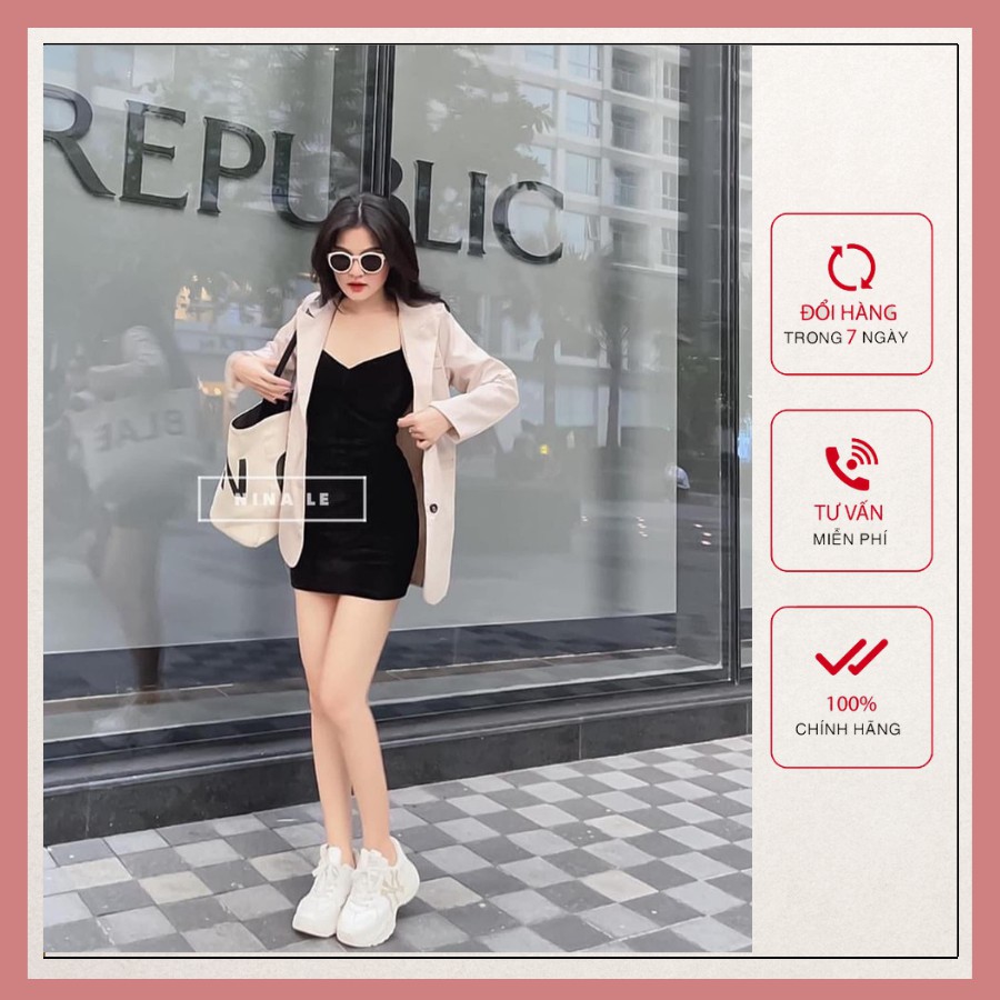 Set Vest Nữ, Set Áo Vest Mix Váy Ôm Body 2 Dây 🔥FREESHIP🔥