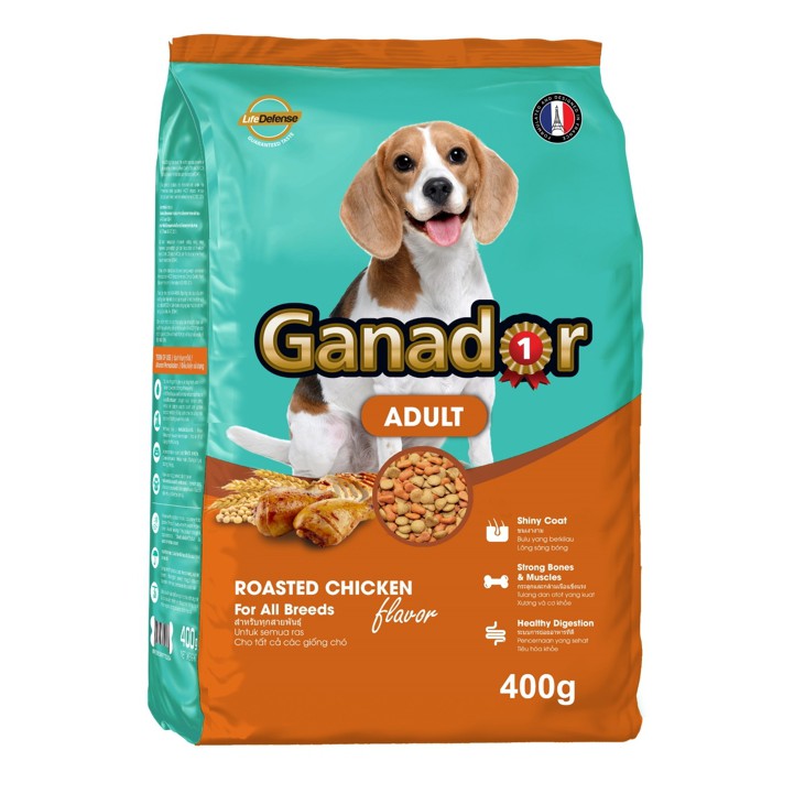 [Mới]Thức ăn cho chó trưởng thành Ganador vị gà nướng Adult Roasted Chicken Flavor 400gram/gói