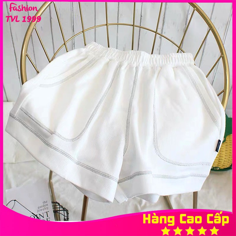 Quần đùi nữ chỉ nổi TVL1999, quần shorts cao cấp chất liệu thun lạnh co giãn 4 chiều đem lại cảm giác thoải mái khi mặc.