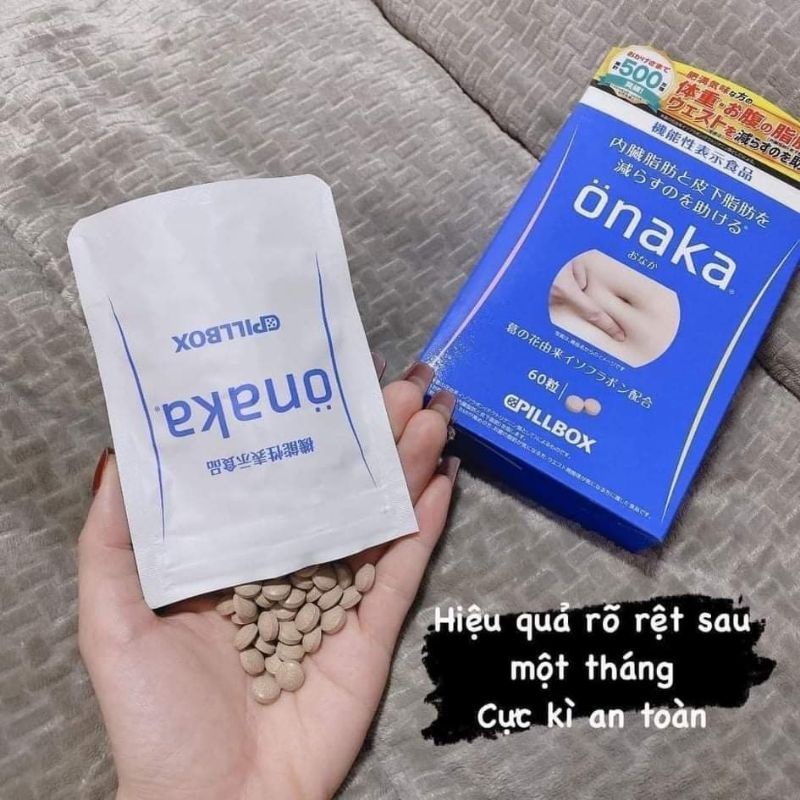Viên uống giảm mỡ bụng Onaka Nhật Bản giảm cân gói 60 viên