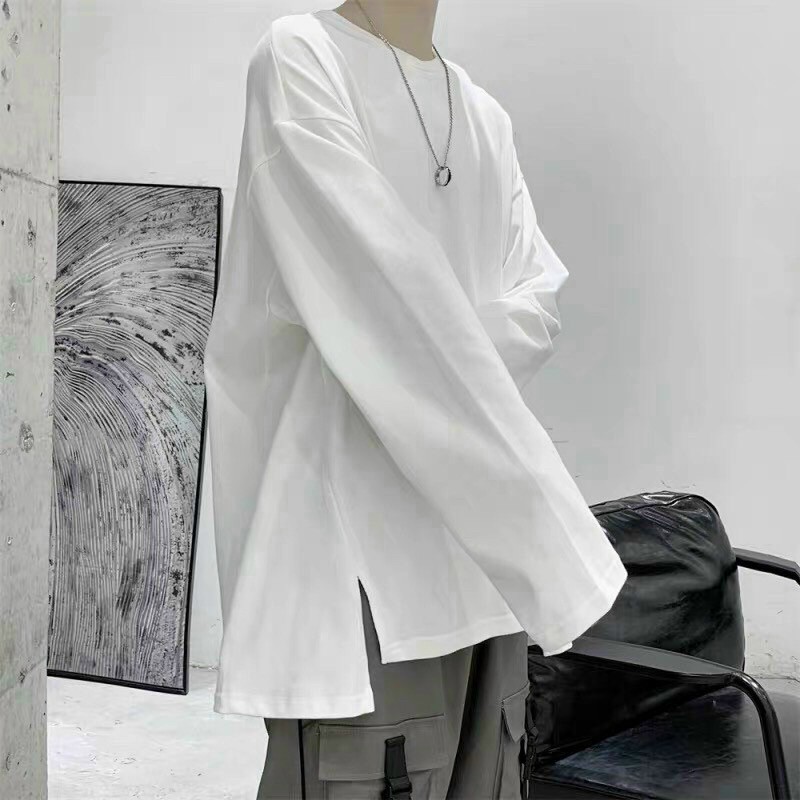 ÁO THUN TAY DÀI XẺ TÀ FORM UNISEX (hình chụp thật)