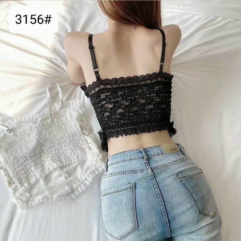 Áo Bra Ren Hoa Tà Vạt Bầu Phối Bèo Xinh Như Công Chúa