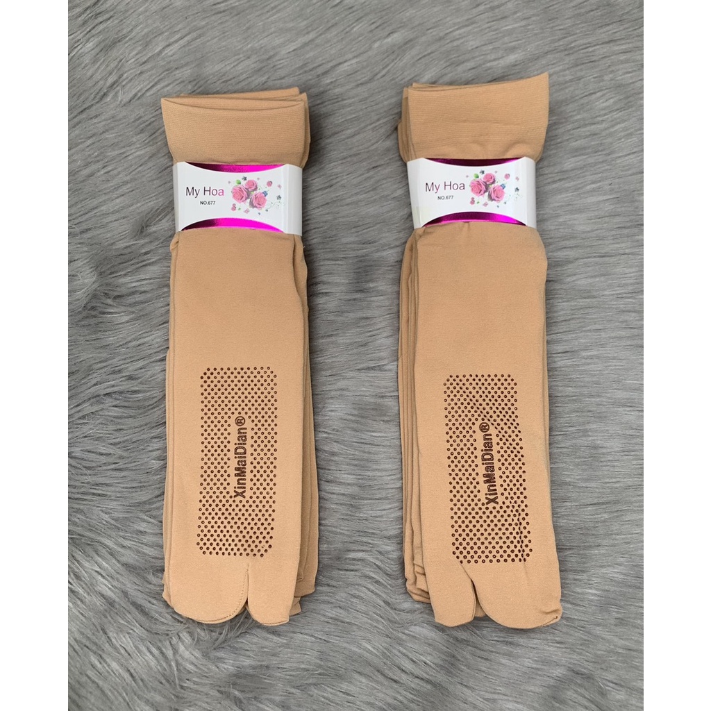 [HCM] Combo 5 đôi vớ tất nữ da dài, có hạt silicon chống trượt khi đi trong nhà , ảnh thật , bảo đảm giao đúng hàng