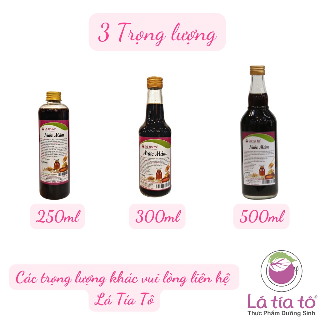 NƯỚC MẮM CHAY THỰC DƯỠNG 300ml - LÁ TÍA TÔ