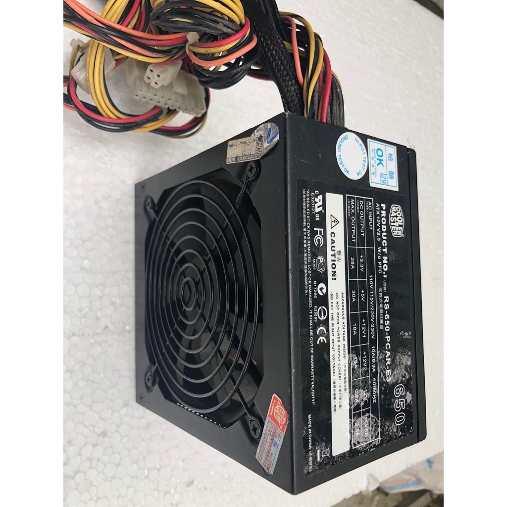 Bộ nguồn máy tính PC COOLER MASTER RS650 650W Công suất thật