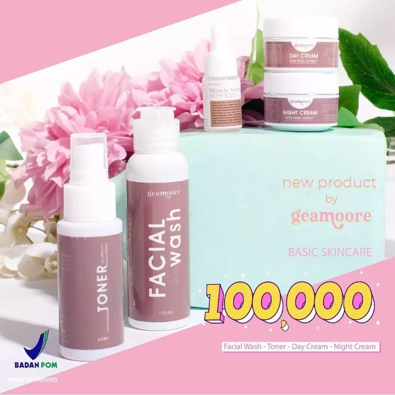 Gói Chăm Sóc Da Cơ Bản Geamoore|Toner|Serum|Kem Ngày La Hét |Kem Ban Đêm || Bpom | BigBuy360 - bigbuy360.vn