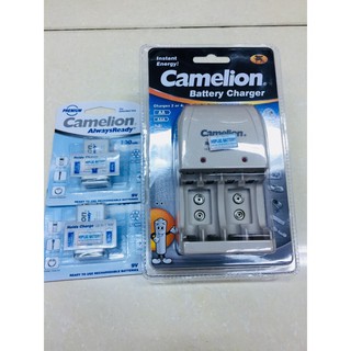 Combo Sạc pin camelion AA - AAA - 9V và 2 viên Pin sạc camelion 9V