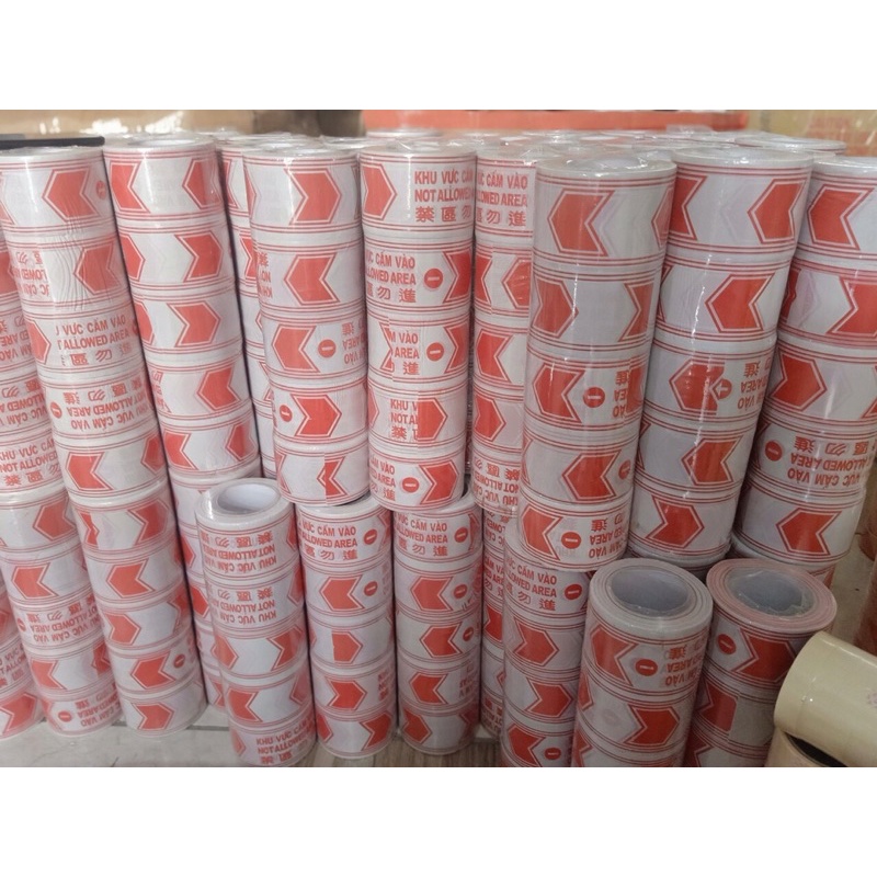 Băng rào cảnh báo 100m x 8cm đủ