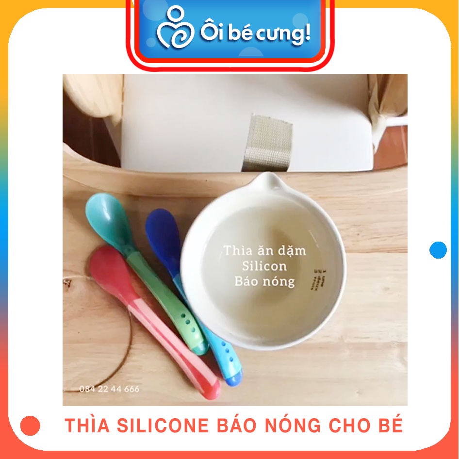 Thìa Silicon Báo Nóng TBN Cho Bé Ăn Dặm Giúp Bé Ăn Ngoan, Ngon Miệng OIBECUNG PK.37 [ Loại Xịn]