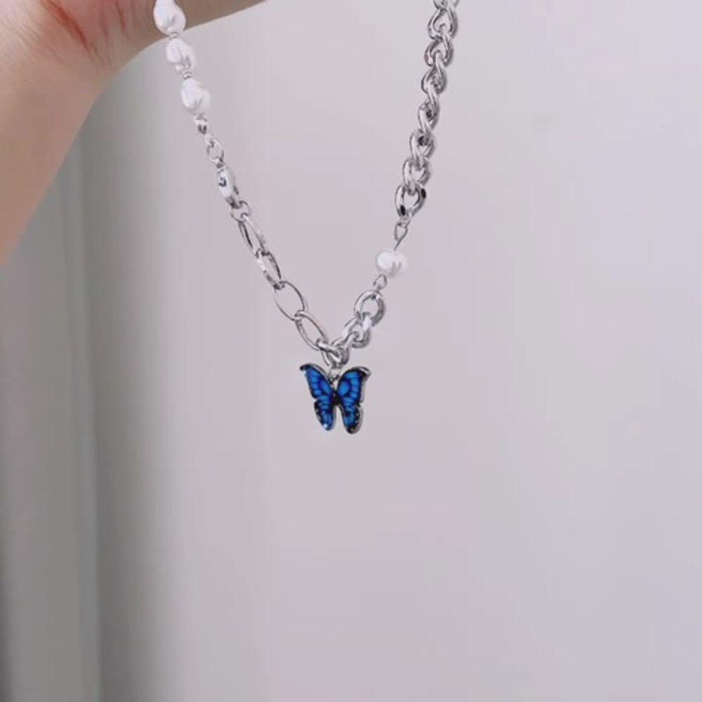 AROMA Dây Chuyền Mặt Hình Bướm Phong Cách Vintage Hàn Quốc