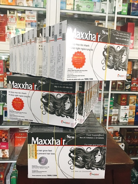 [COMBO] 7 hộp MAXXHAIR 30 viên (Đã cào tem) - mọc tóc, ngừa rụng...