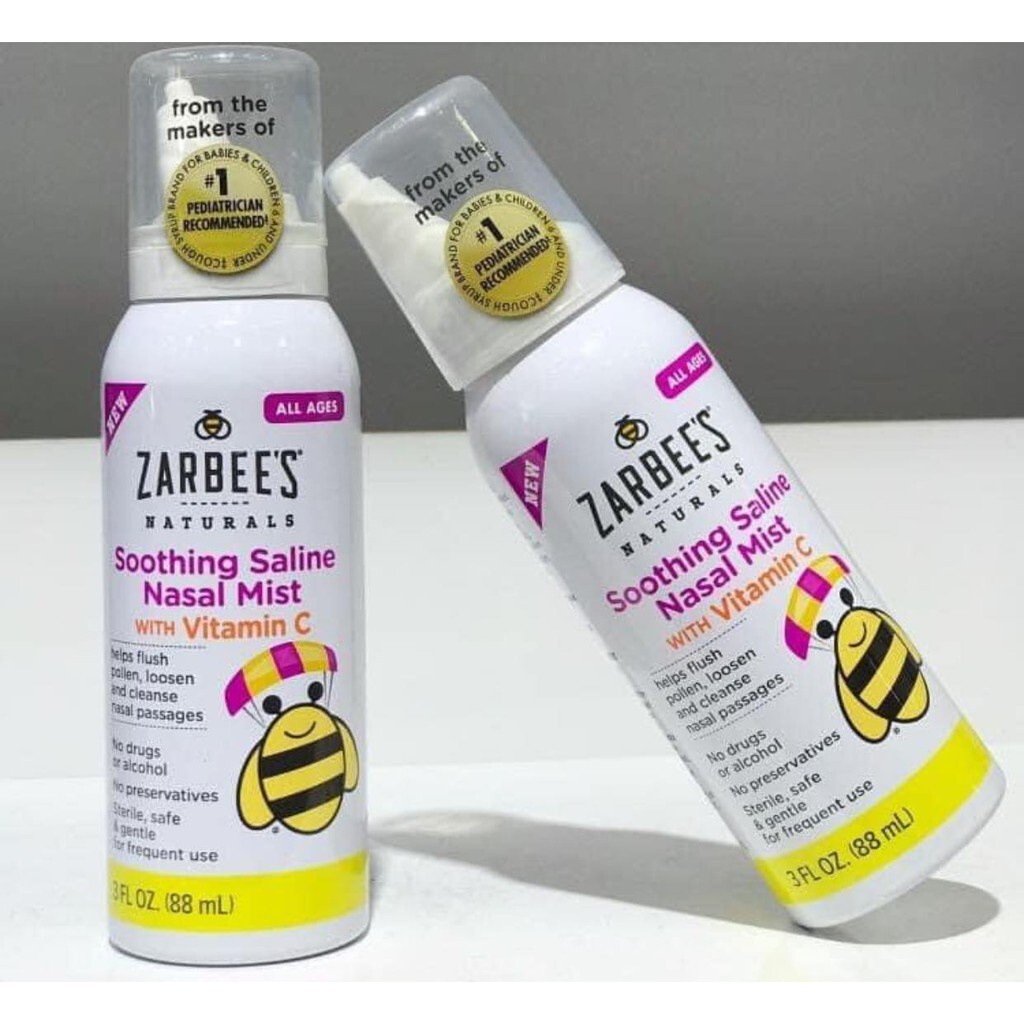 [Hàng Mỹ] Xịt mũi zabee lô hội cho bé size 88ml
