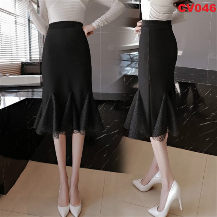Chân Váy Đuôi Cá Phối Ren Cực Đẹp - CV046
