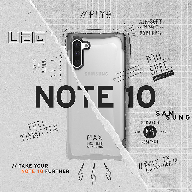 Ốp Điện Thoại Chống Sốc Thương Hiệu Uag Ice Crystal Note 10 + 10 9 8