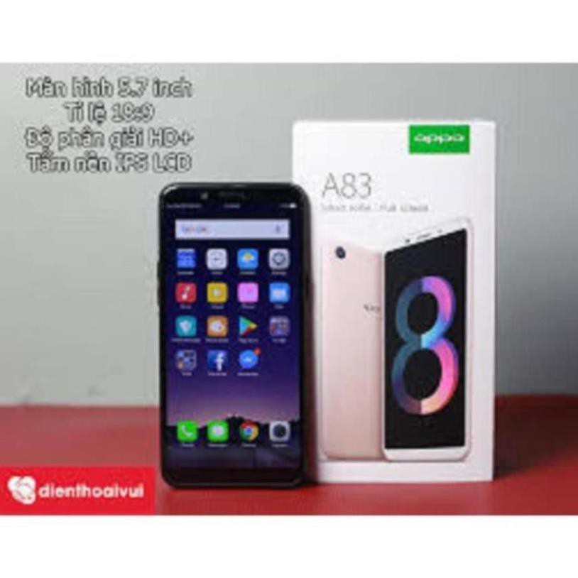 điện thoại Oppo A83 ram 4G rom 64G 2 sim mới Chính hãng, Chiến PUBG/Free Fire siêu mượt